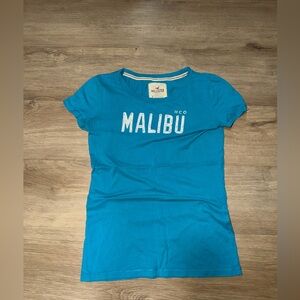 Hollister Bright Teal Short Sleeve Graphic Tee